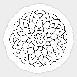 Harmonious Bloom - Mandala Flower Sticker